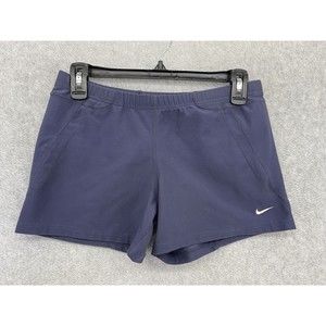 Nike Women's Shorts Fit Dry Navy Blue Pull On Size Small Drawstring